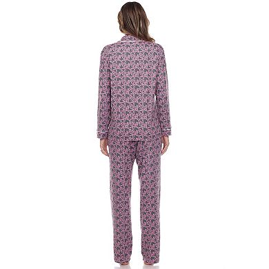 Women's Long Sleeve Heart Print Pajama Set