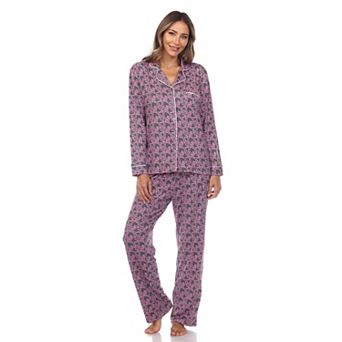Women's Long Sleeve Heart Print Pajama Set