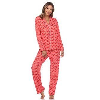 Women's Long Sleeve Heart Print Pajama Set