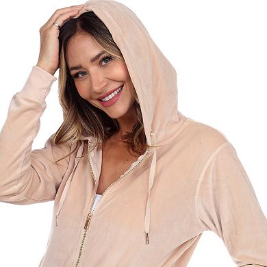 Women's 2 Piece Velour Tracksuit Set