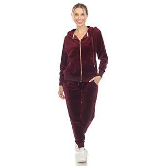 Women's 2 pc Velour Tracksuit Set