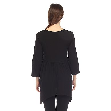 Women's Empire Waist V-neck Tunic Top