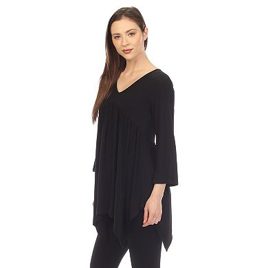 Women's Empire Waist V-neck Tunic Top