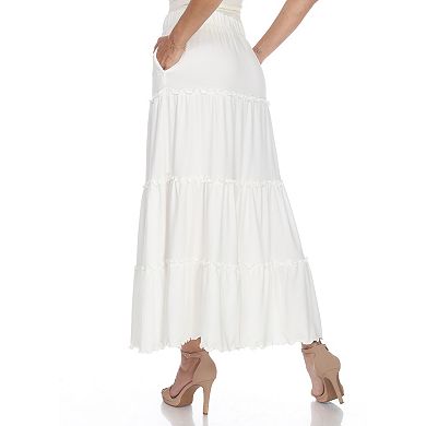 Women's Super Soft Tiered Maxi Skirt