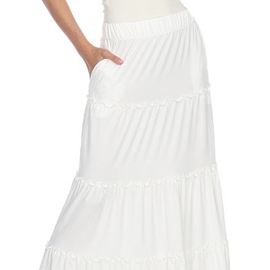 Women's Super Soft Tiered Maxi Skirt
