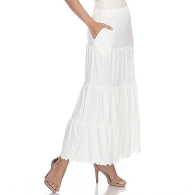 Women's Super Soft Tiered Maxi Skirt