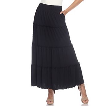 Women's Super Soft Tiered Maxi Skirt