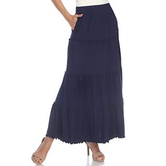 Women's Super Soft Tiered Maxi Skirt