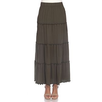 Women's Super Soft Tiered Maxi Skirt