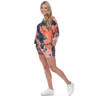 Women's Tie Dye Lounge Top & Shorts Set
