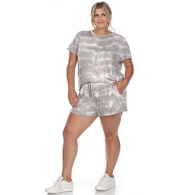 Plus Size 2 Piece Top & Shorts Lounge Set