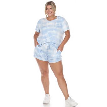 Plus Size 2 pc Top & Shorts Lounge Set