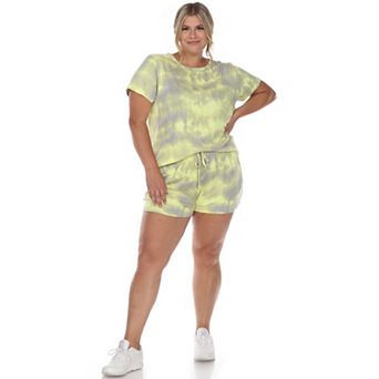 Plus Size 2 pc Top & Shorts Lounge Set