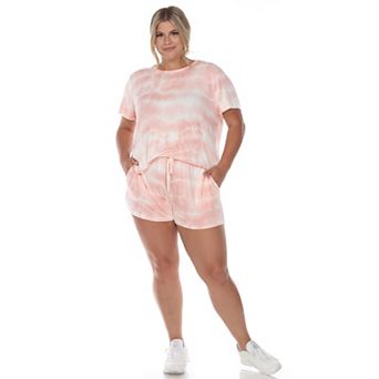 Plus Size 2 pc Top & Shorts Lounge Set