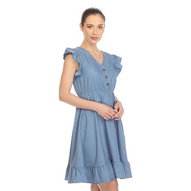 Women's Women's Ruffle Sleeve Knee-length Dress