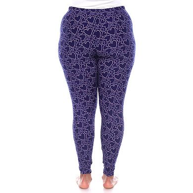 Plus Size Super Soft Heart Printed Leggings