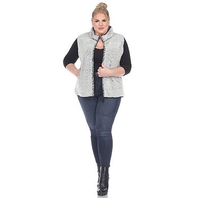 Women's Plus Size Zip Up Sherpa Vest