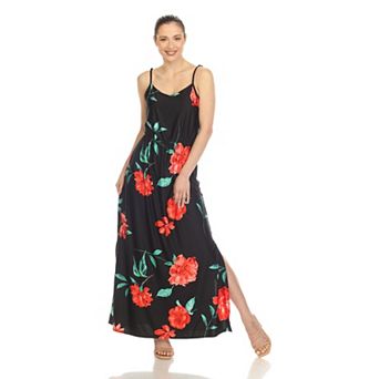 Women's Floral Strap Maxi Dress