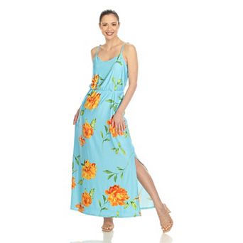 Women's Floral Strap Maxi Dress