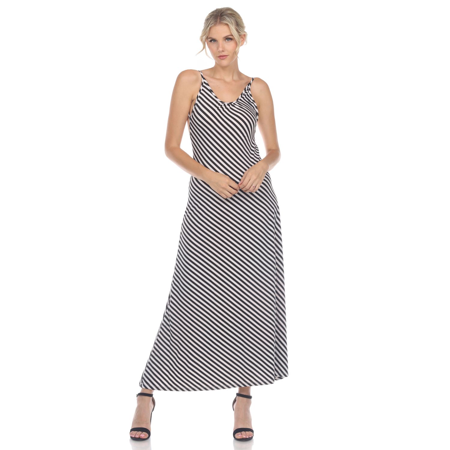 Женские платья Backless Striped Maxi Dress