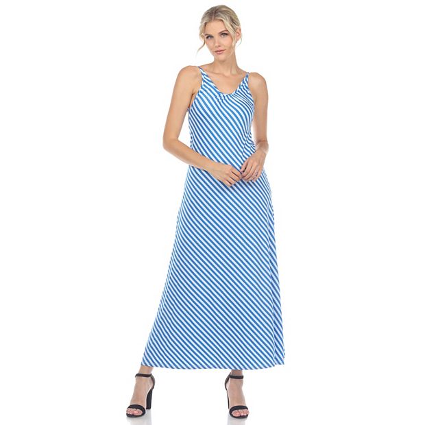 open lace back dress RIBBED STRIPED OPEN BACK MAXI DRESS