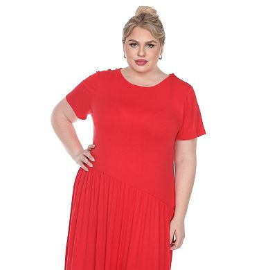 Women's Plus Size Short Sleeves Maxi Dress