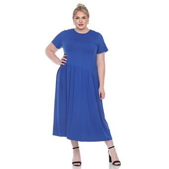 Women's Plus Size Short Sleeves Maxi Dress