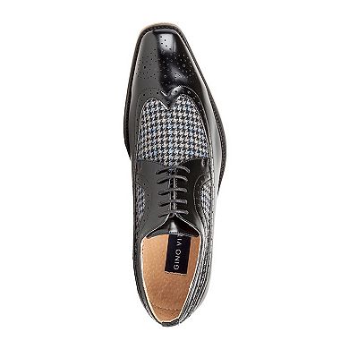Gino Vitale Men's Wing Tip Brogue Two Tone Shoes