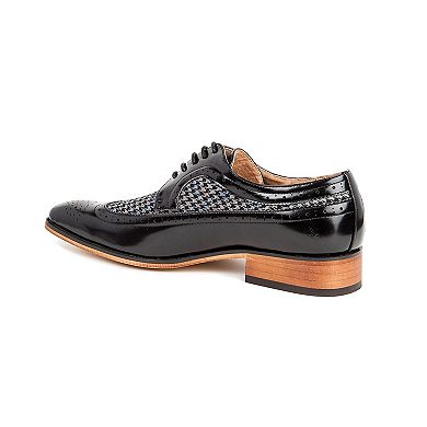 Gino Vitale Men's Wing Tip Brogue Two Tone Shoes