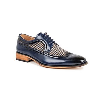 Gino Vitale Men's Wing Tip Brogue Two Tone Shoes