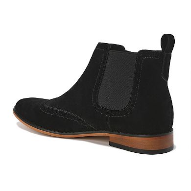 Gino Vitale Men's Slip On Wing Tip Chelsea Boots