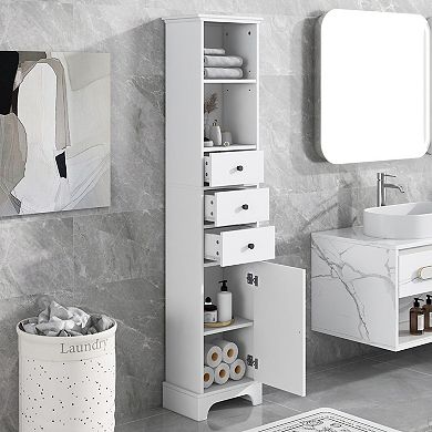 Merax Freestanding Storage Cabinet With 3 Drawers