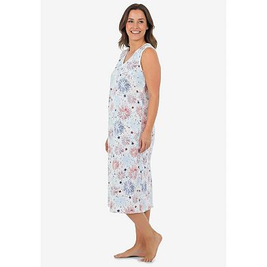 Dreams & Co. Plus Size Long Sleeveless Sleepshirt