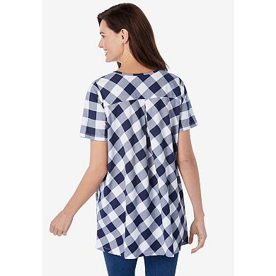 Woman Within Plus Size A-Line Knit Tunic