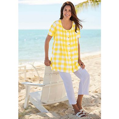 Woman Within Plus Size A-Line Knit Tunic