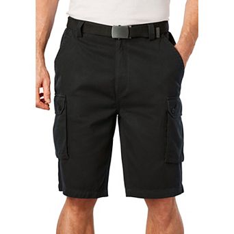 KingSize Men's Big & Tall 12 Side Elastic Cargo Short With Twill Belt