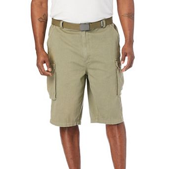 KingSize Men's Big & Tall 12 Side Elastic Cargo Short With Twill Belt