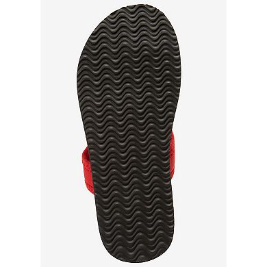 Comfortview Women's The Sylvia Stretch Fabric Soft Footbed Thong Slip On Sandal