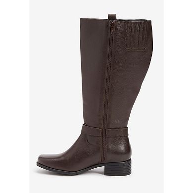 Comfortview Women's The Donna Tall Wide Calf Leather Boot