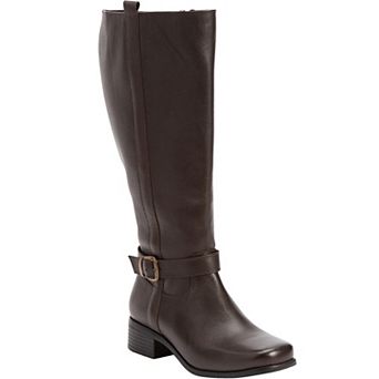 Comfortview Women's The Donna Tall Wide Calf Leather Boot