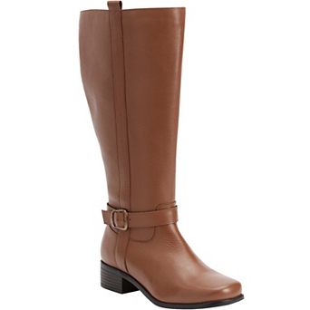 Comfortview Women's The Donna Tall Wide Calf Leather Boot