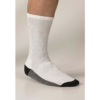 KingSize Men's Full Length Cushioned Crew Socks 3-Pack