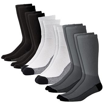 KingSize Men's Full Length Cushioned Crew Socks 3-Pack