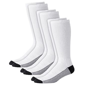 KingSize Men's Full Length Cushioned Crew Socks 3-Pack
