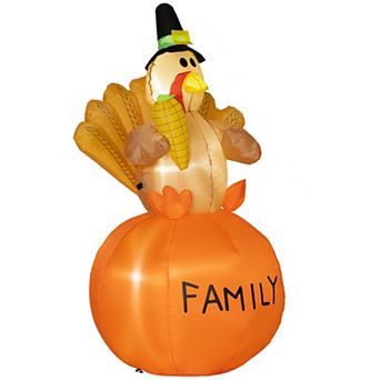 HOMCOM 4.9ft Inflatable Thanksgiving Turkey