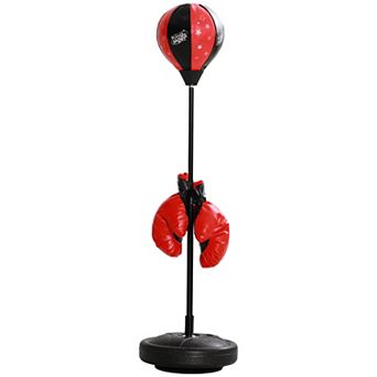 Qaba Punching Bag for Kids w/ Stand & Boxing Gloves, Height Adjustable