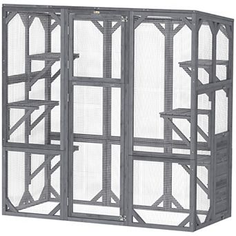 PawHut Catio Outdoor Cat Enclosure for 1-3 Cats, 59inch x 28" x 60"