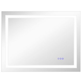 Homcom 32" X 24" Led Bathroom Mirror Infinite Color Temp Back & Front Lit