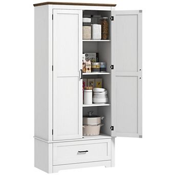 Homcom 69" Tall Kitchen Storage Cabinet With Adjustable Shelves