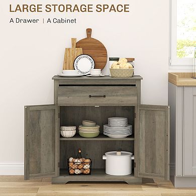 HOMCOM Sideboard Buffet Table, Modern Storage Cabinet